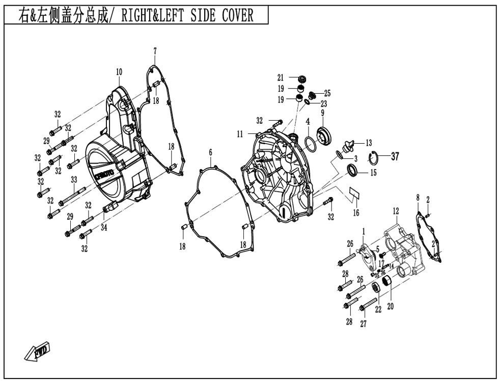 CACHE LATERAL DROITE ET GAUCHE POUR CF 700MT 2025