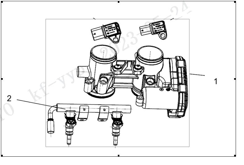 PAPILLON DES GAZ ET INJECTEUR POUR CF 700MT 2025