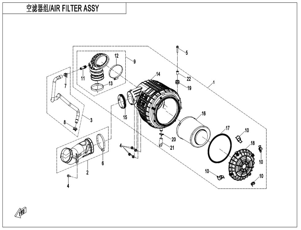 ENSEMBLE DE FILTRE A AIR BOUE POUR CFORCE 1000 MUD EDITION 2025