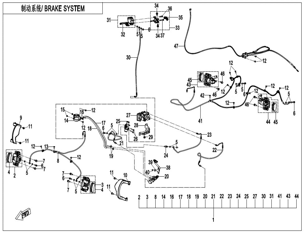 SYSTEME DE FREINAGE ABS POUR CFORCE 625 TOURING R T3 LONG 2025