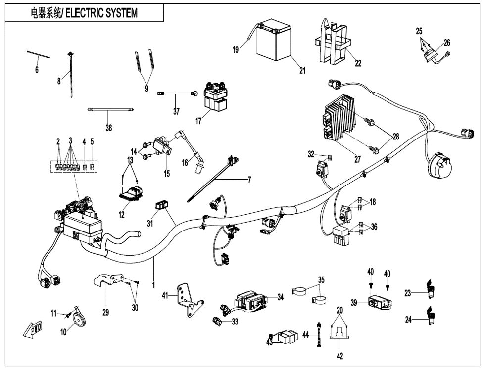 SYSTEME ELECTRIQUE POUR CFORCE 625 R T3 LONG ABS 2025