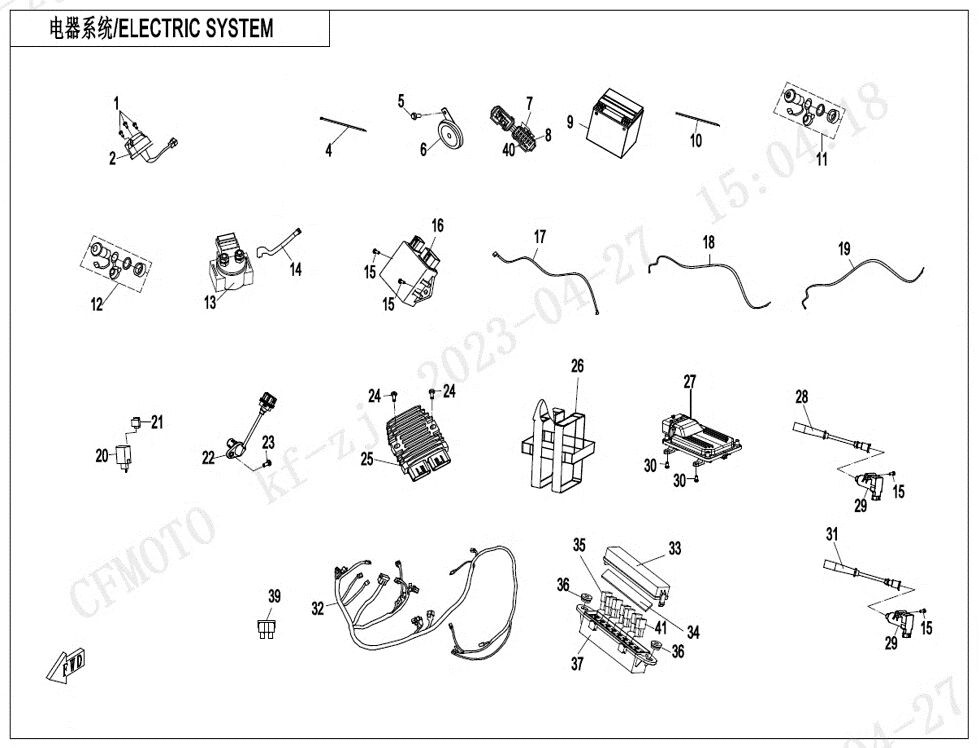 SYSTEME ELECTRIQUE POUR CFORCE 1000 T3 EPS 2024