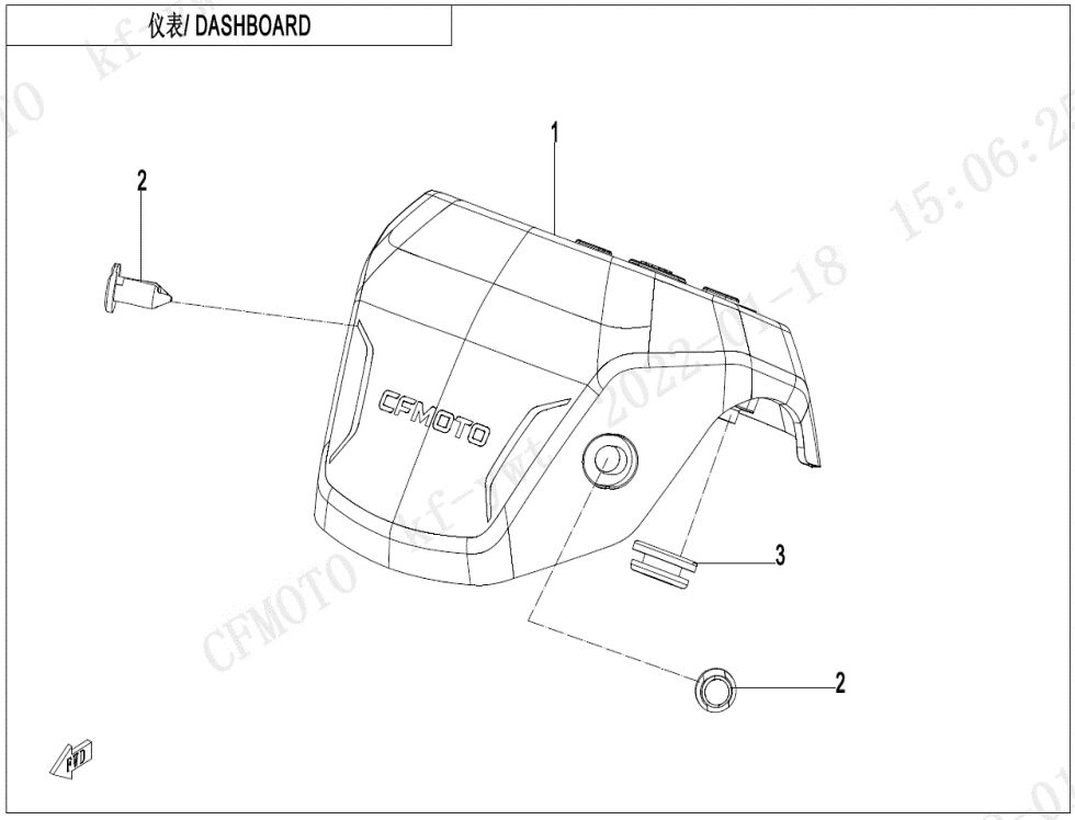 TABLEAU DE BORD POUR CFORCE ENFANT ELECTRIQUE Y15 2025