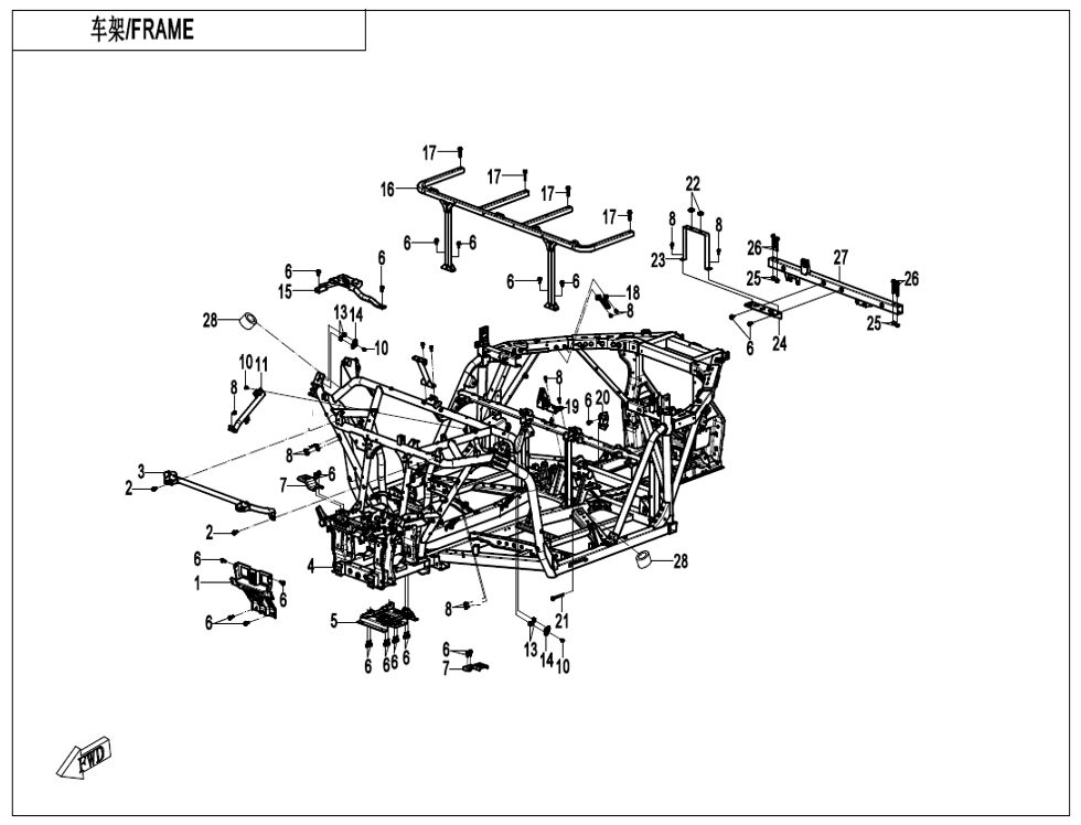 CHASSIS POUR UFORCE 1000 PRO HIGHLAND 2025