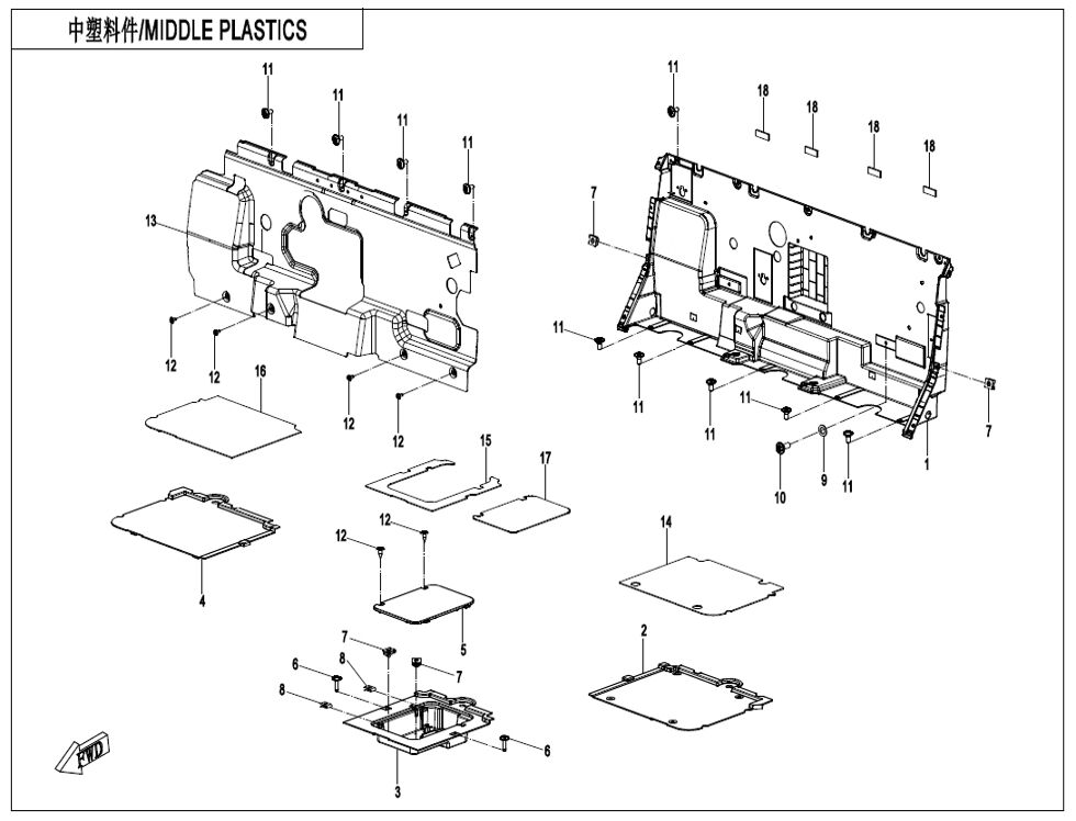 PLASTIQUES CENTRAUX POUR UFORCE 1000 PRO HIGHLAND 2025