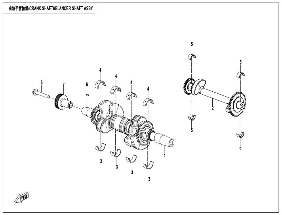 ENSEMBLE VILEBREQUIN ET ARBRE D EQUILIBRAGE HIGHLAND POUR UFORCE 1000 PRO HIGHLAND 2025